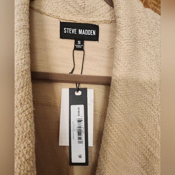 BB DAKOTA BY STEVE MADDEN Open Front Trench Coat STEVE MADDEN Size Small NWT - Picture 6 of 8